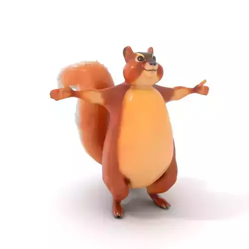 Playful Orange Squirrel model pack Low-poly 3D model