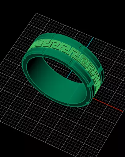 eternity gold ring 3D print model_1