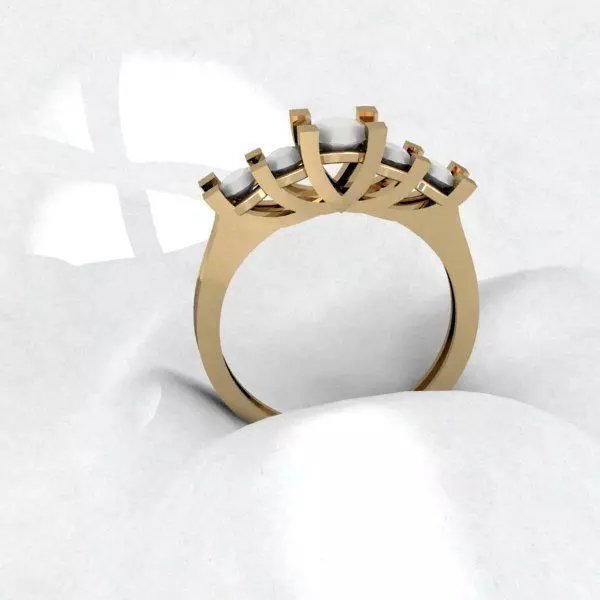 3 ring new solitaire 3D print model