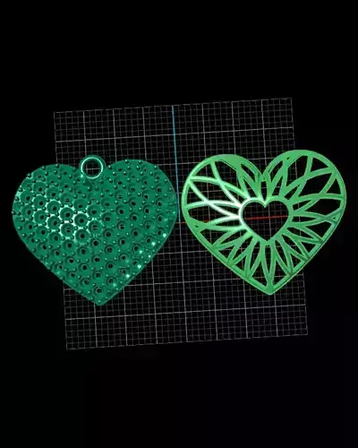 pave setting heart jewelry pendant