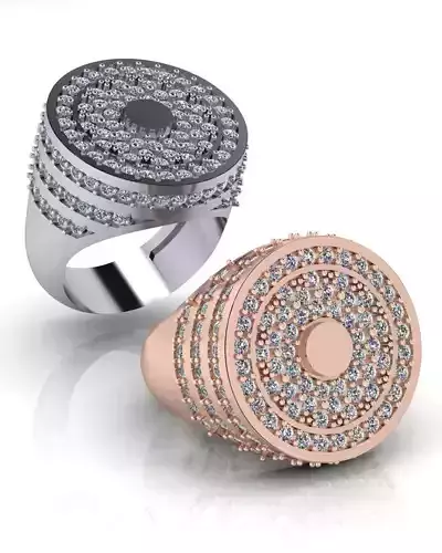 signet halo jewelry ring