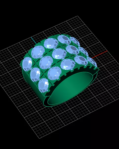 micro prong free jewelry ring Free 3D print model