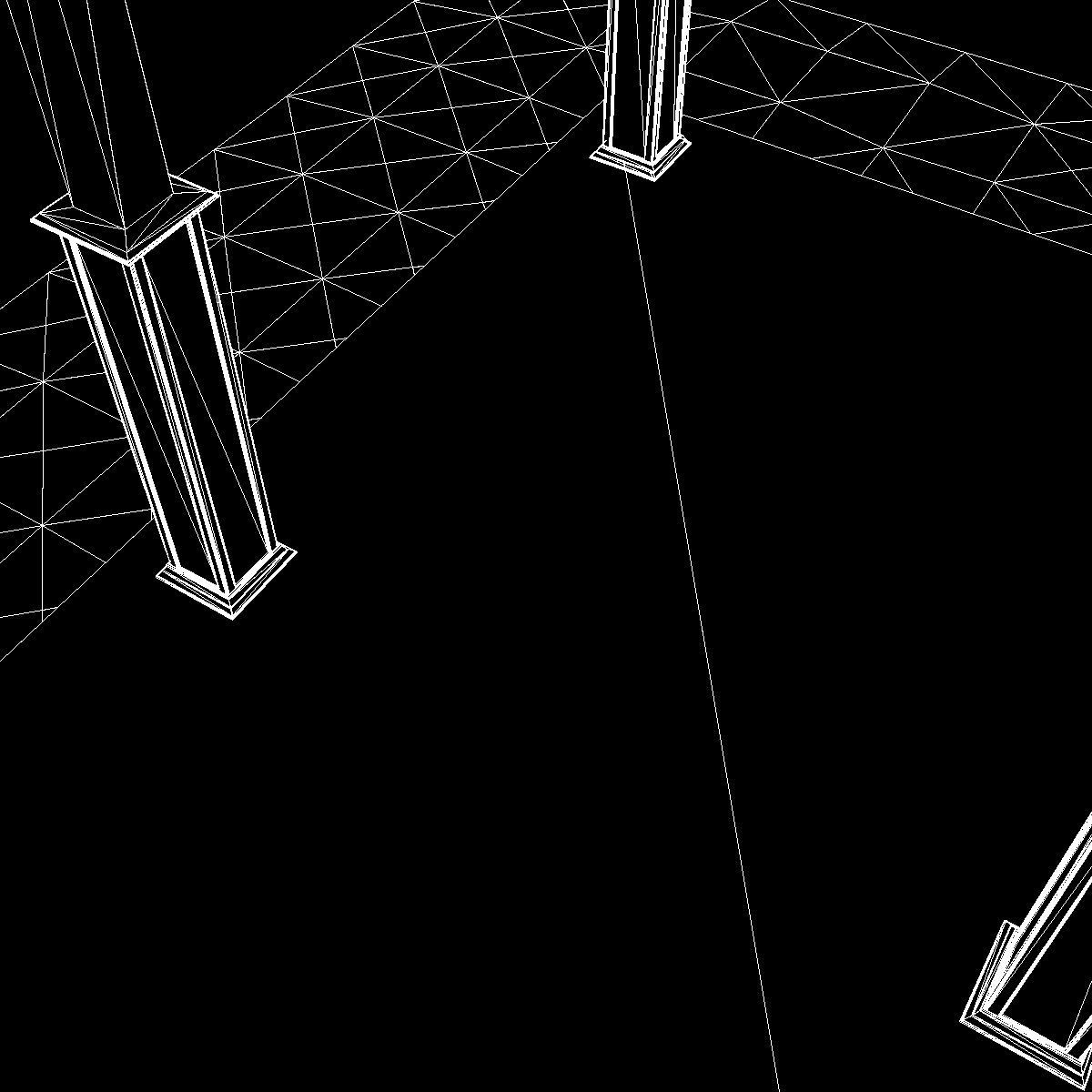 Pergola 4 Freestanding 3D model_8