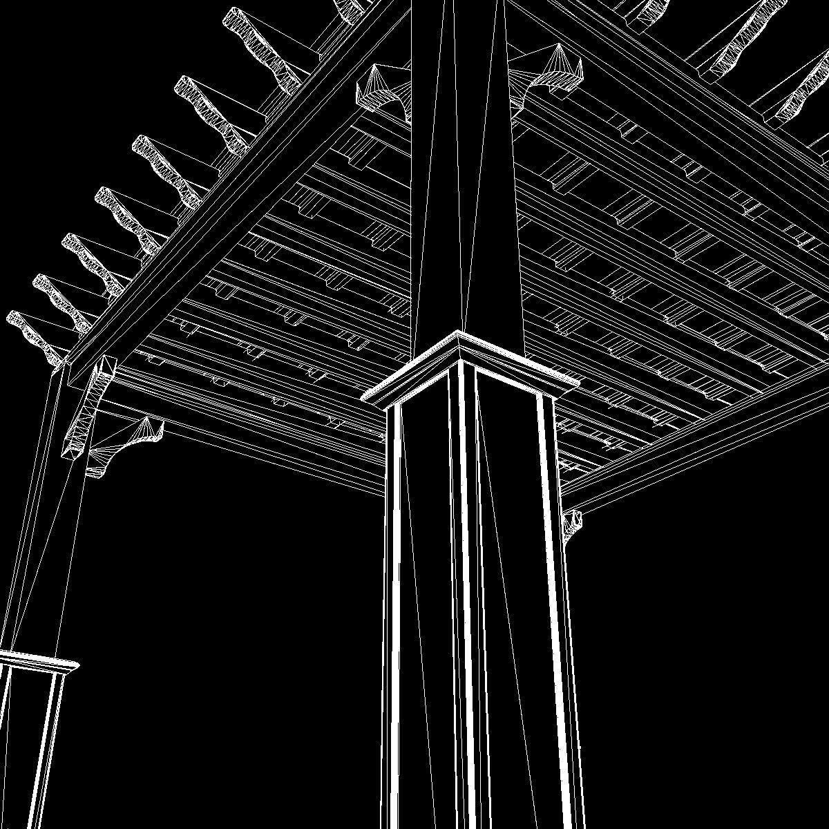 Pergola 4 Freestanding 3D model_9