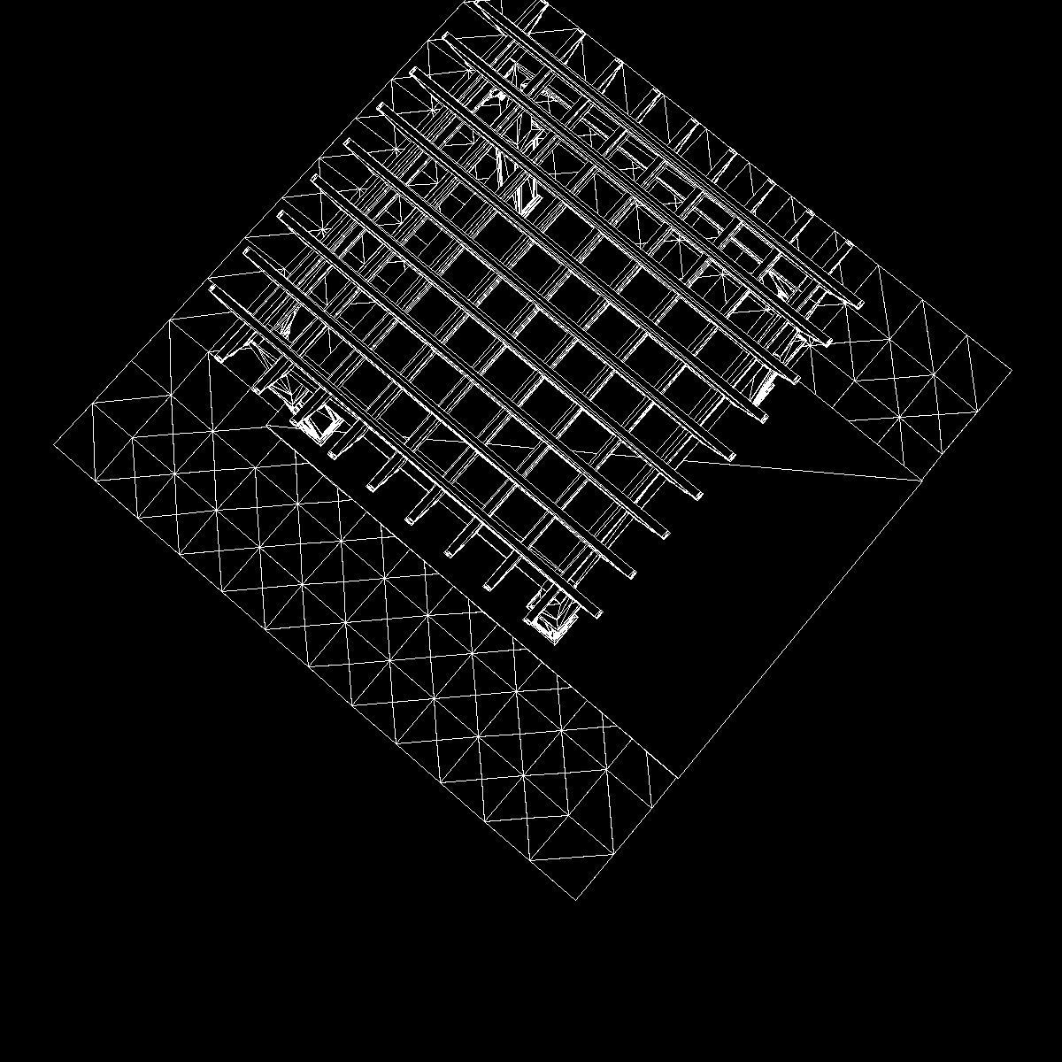 Pergola 4 Freestanding 3D model_5