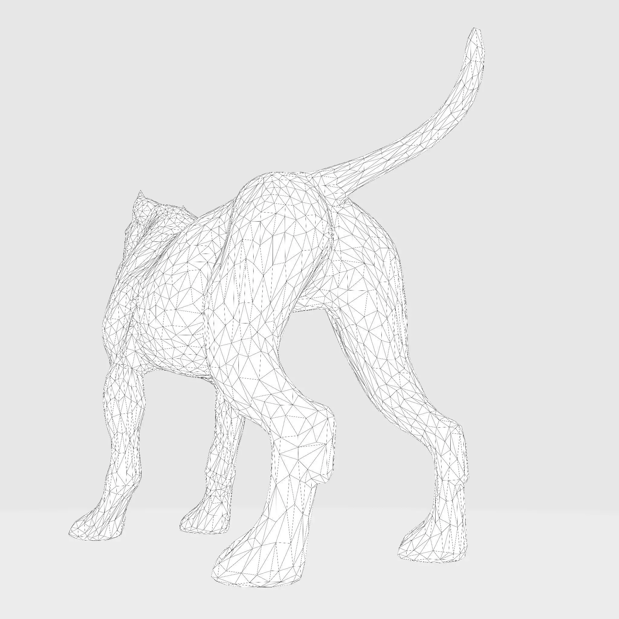 Dog Argentin 3D model Low-poly 3D model_28