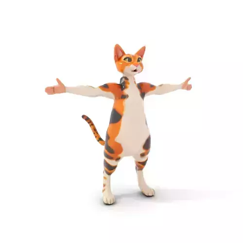Animated Calico Cat model pack Low-poly 3D model
