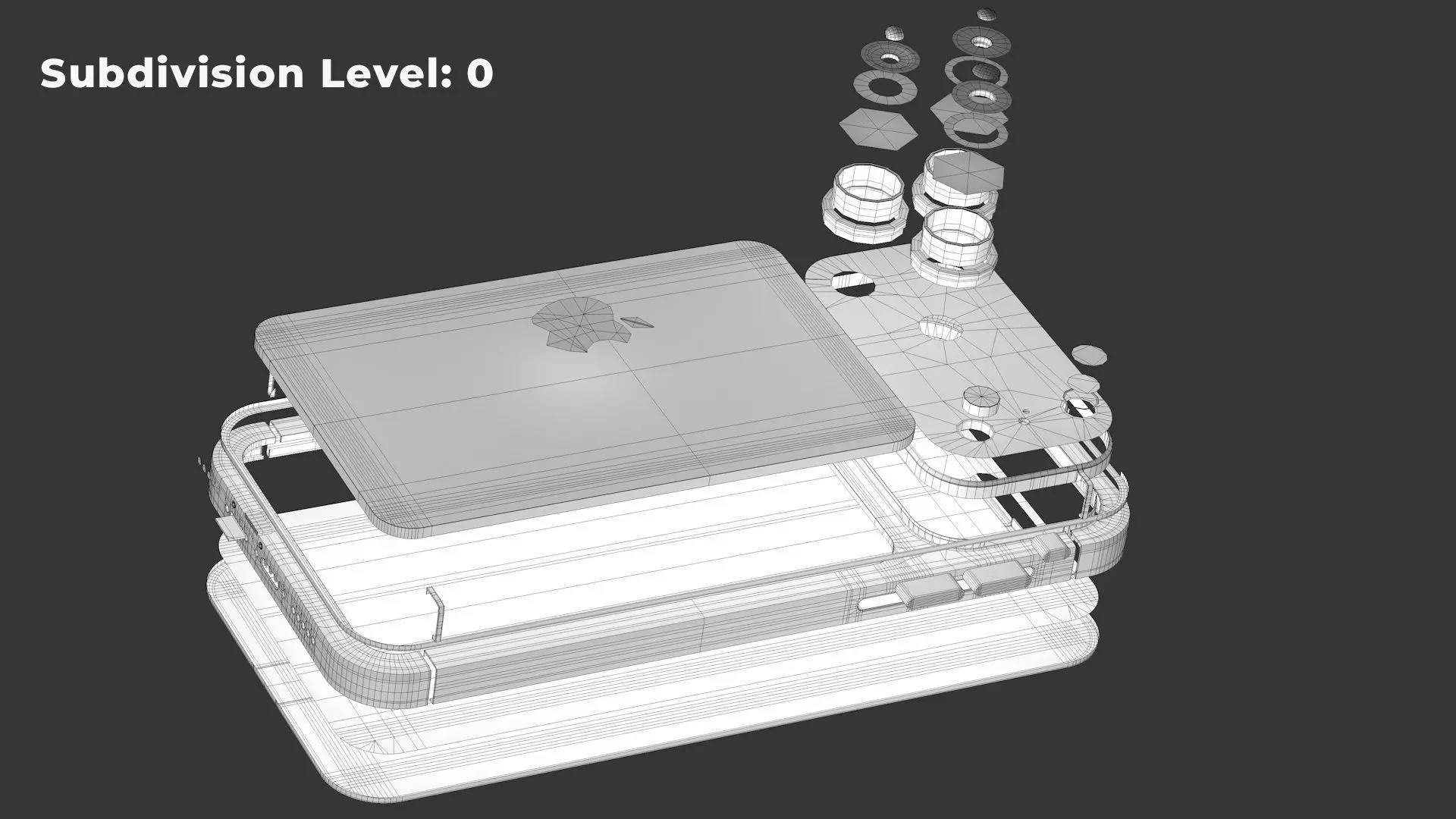 Apple iPhone 17 Pro Max Silver 3D Model 3D model_20