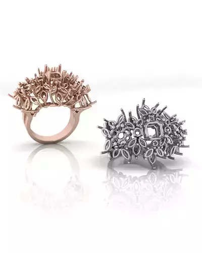 emerald full jewelry cluster ring 