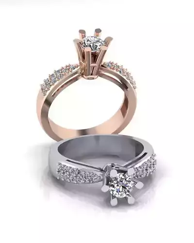 solitaire engagement jewelry ring 