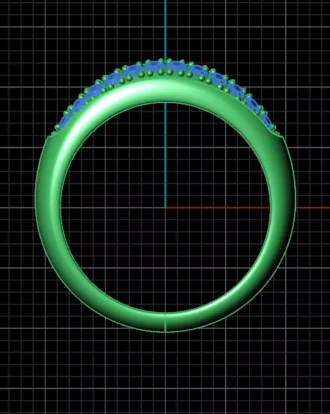 pave setting jewelry ring  3D print model_2