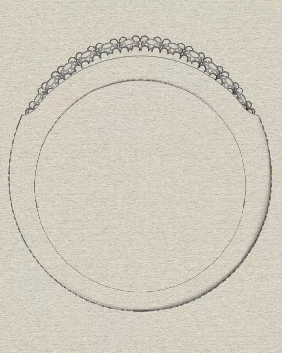 pave setting jewelry ring  3D print model_6