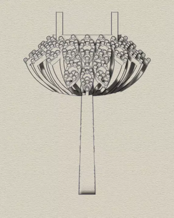 oval jewelry ring cluster 3D print model_7