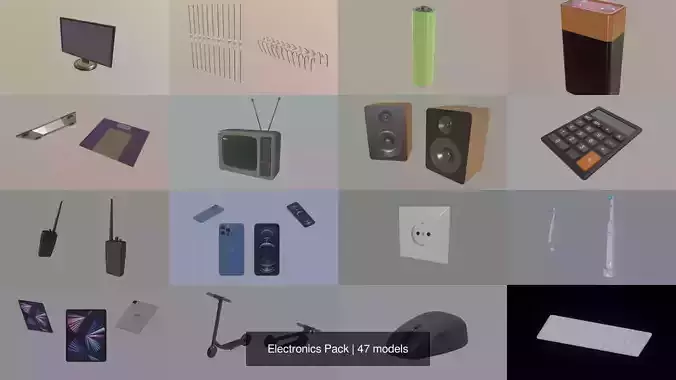 Electronics Pack 3D Model Collection