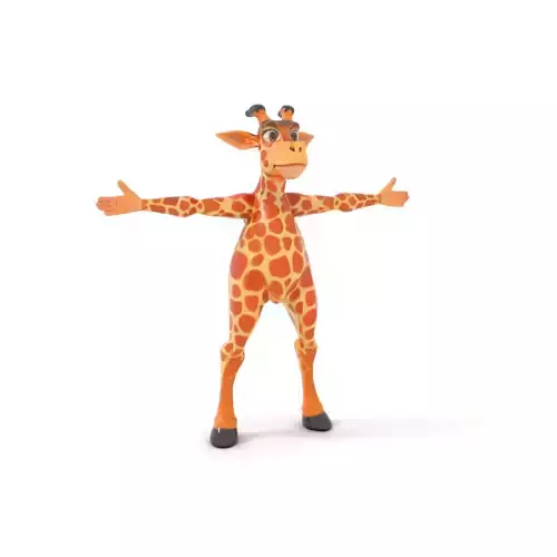 Cartoon Giraffe Character model pack Low-poly 3D model
