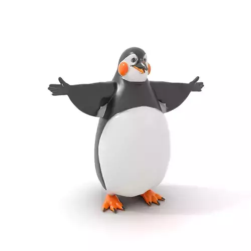 Joyful Penguin Character model pack Low-poly 3D model