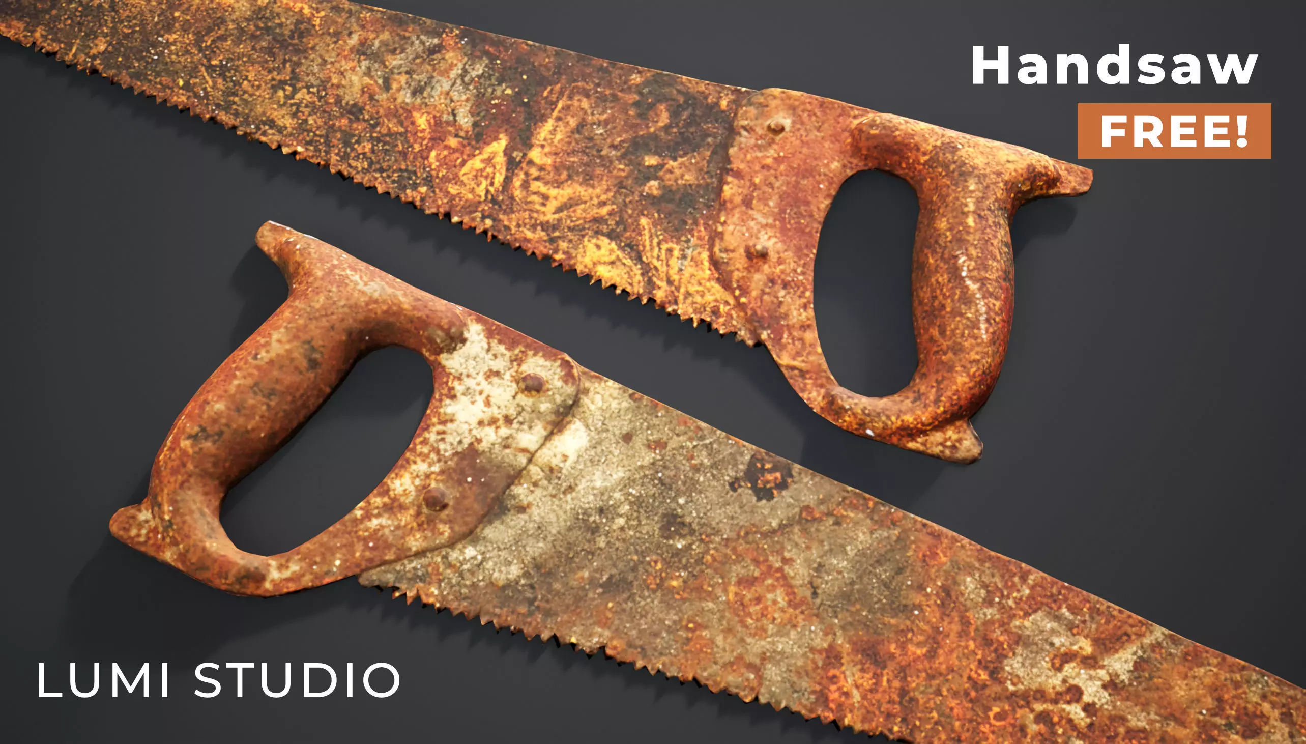 Handsaw Tool Workshop Free low-poly 3D model