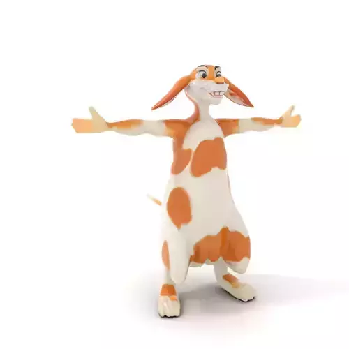 Spotted Rabbit Character model pack Low-poly 3D model
