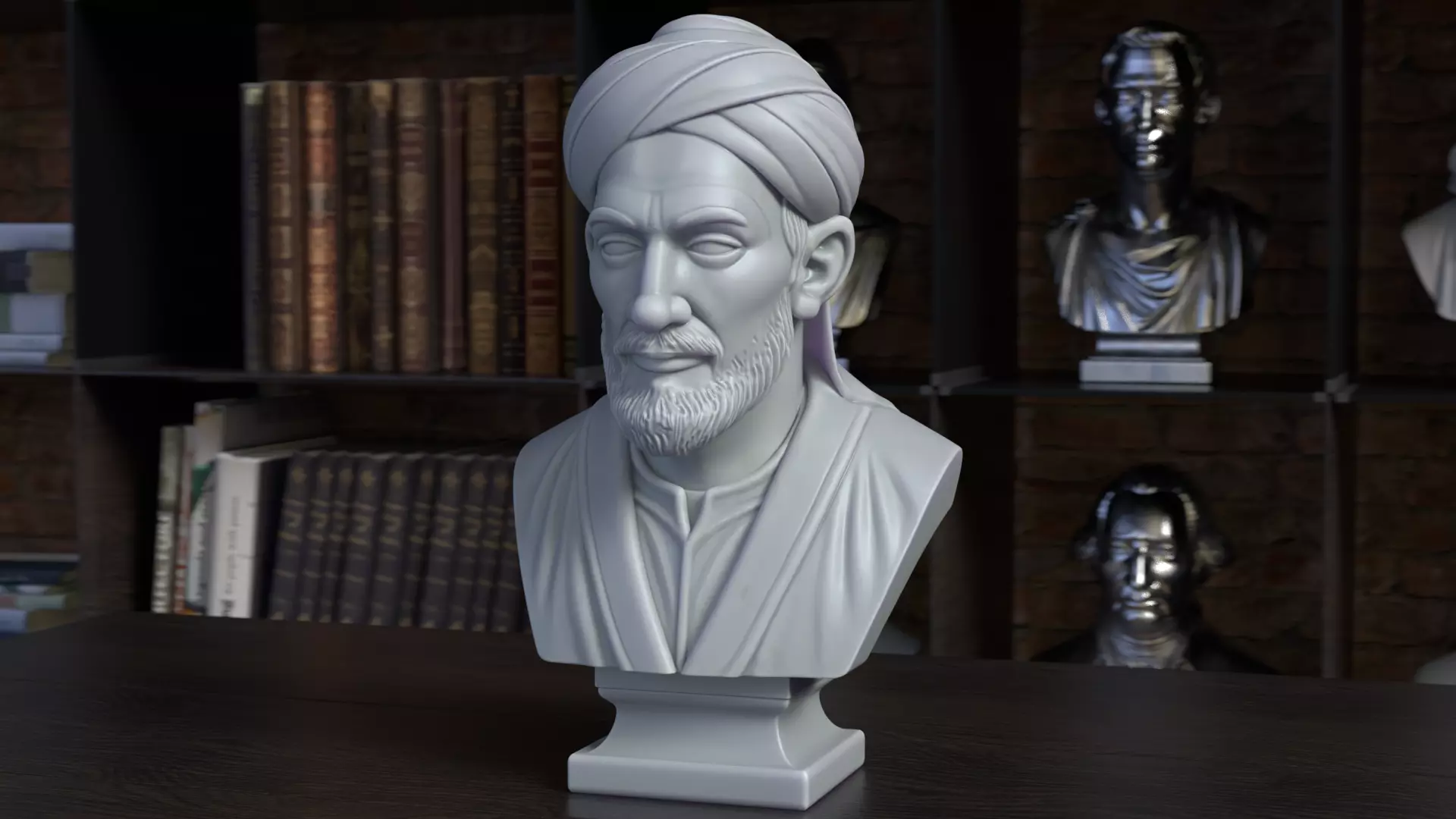 Al-Farabi Bust Sculpture 3D print model