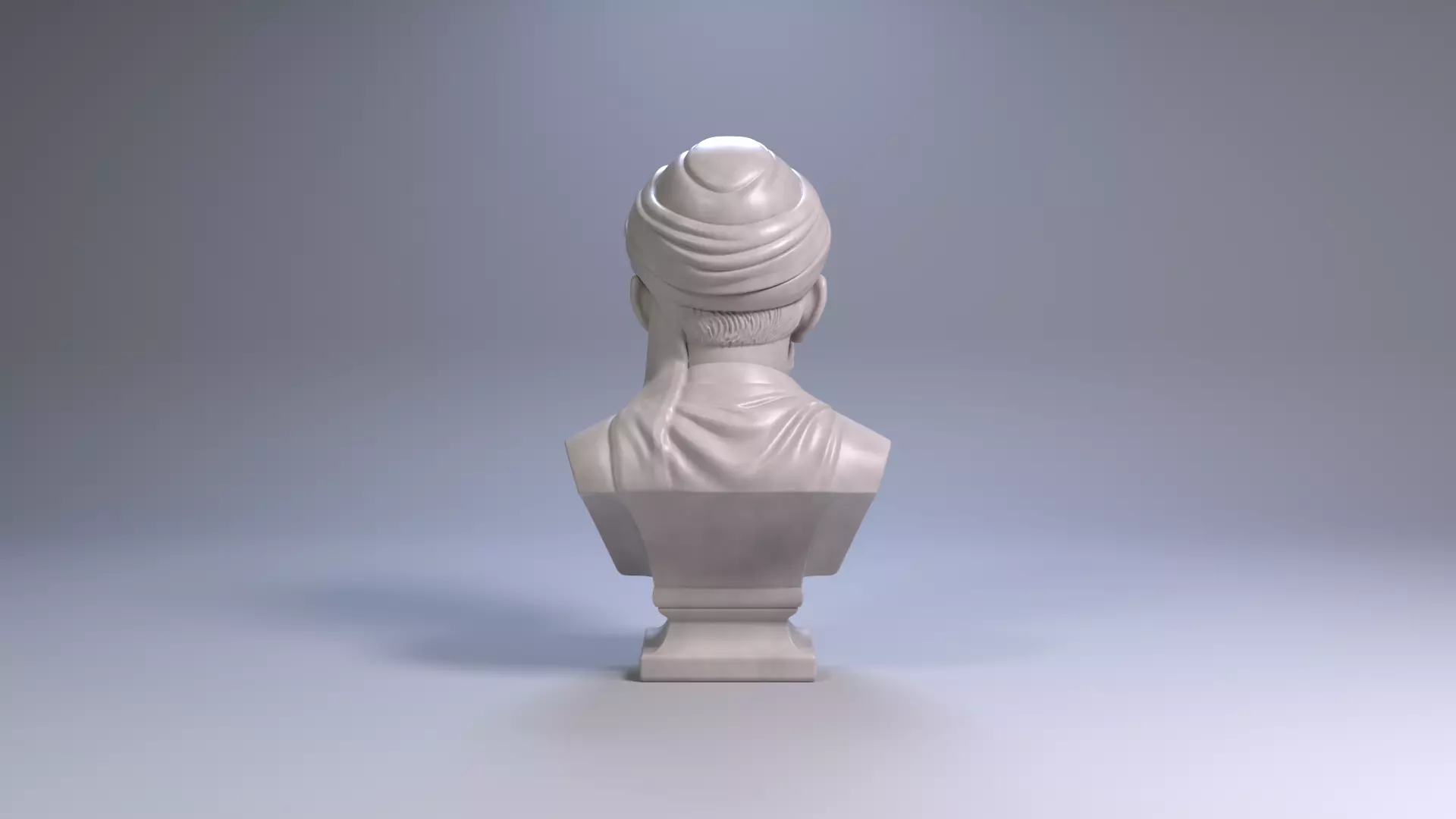 Al-Farabi Bust Sculpture 3D print model_4