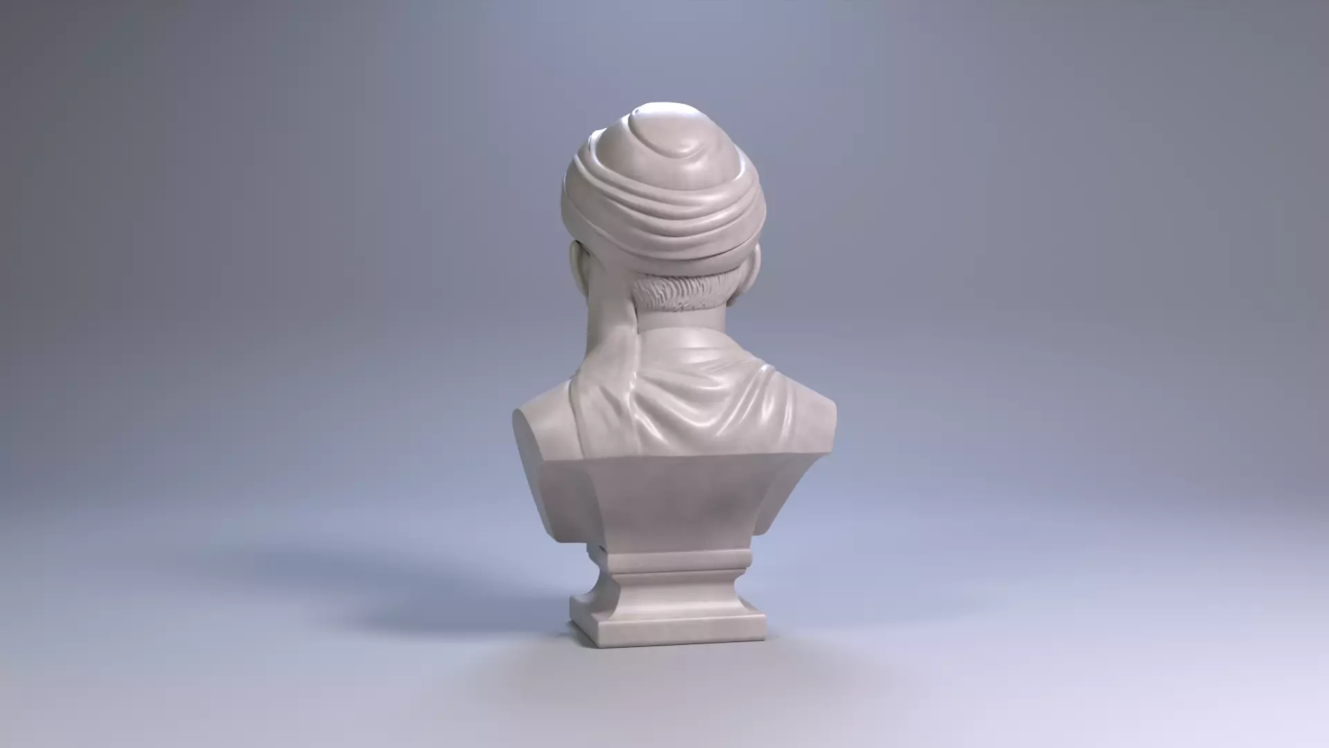 Al-Farabi Bust Sculpture 3D print model_22