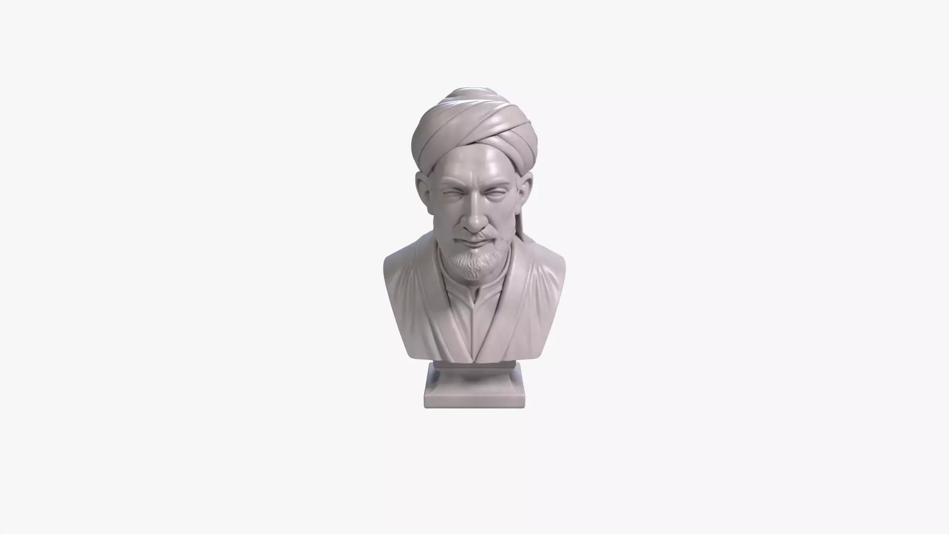 Al-Farabi Bust Sculpture 3D print model_0