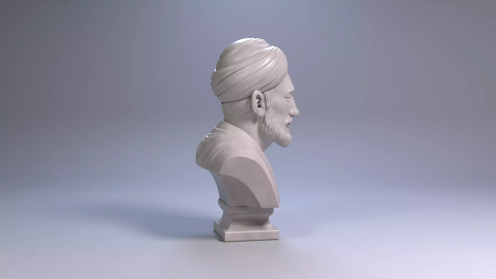 Al-Farabi Bust Sculpture 3D print model_19