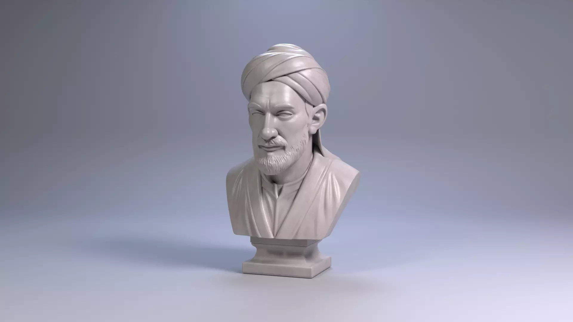 Al-Farabi Bust Sculpture 3D print model_24