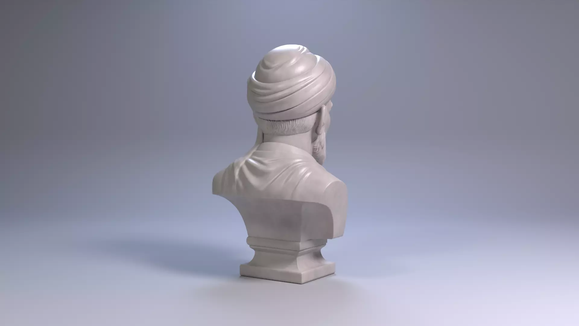Al-Farabi Bust Sculpture 3D print model_23