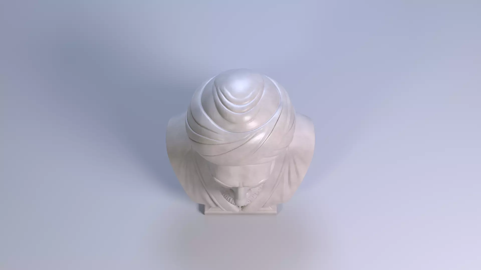 Al-Farabi Bust Sculpture 3D print model_8