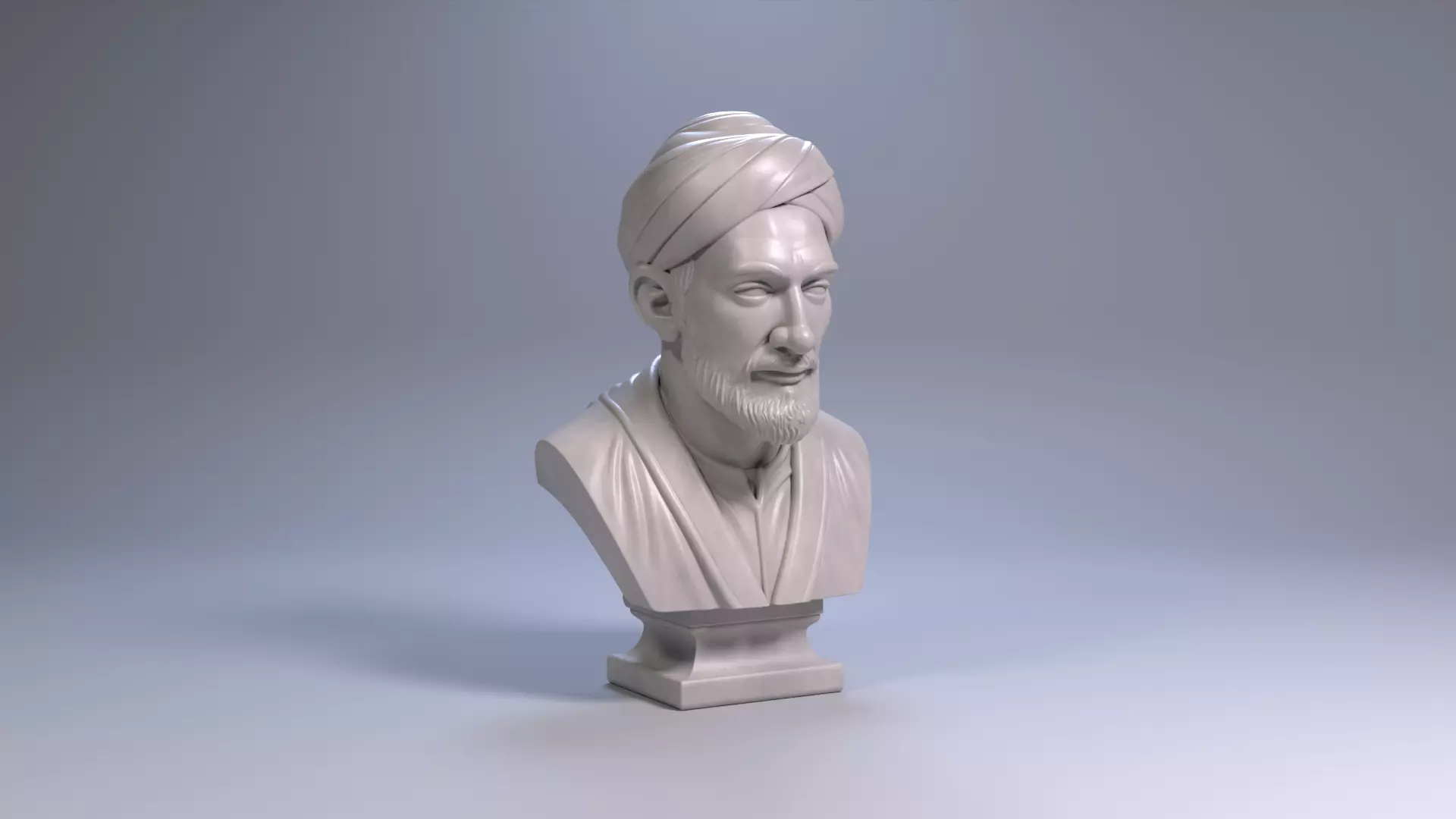 Al-Farabi Bust Sculpture 3D print model_20