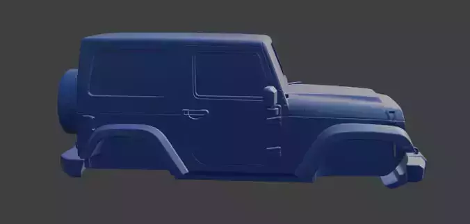 Jeep upper body 3D model 6