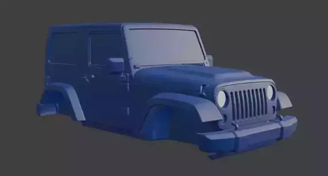 Jeep upper body 3D model 7