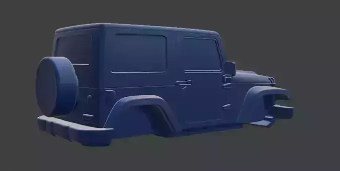 Jeep upper body 3D model 5