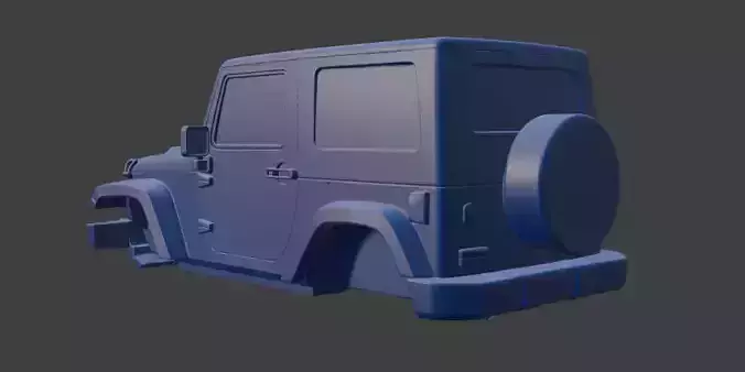 Jeep upper body 3D model 3