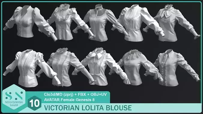 10 VICTORIAN LOLITA RUFFLE BLOUSE