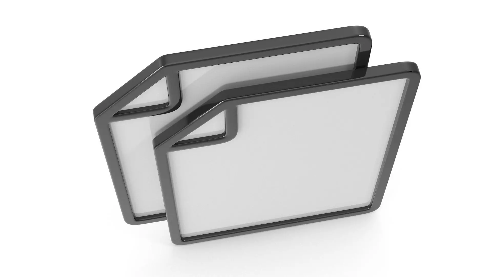 Two Paper Icon Low-poly 3D model_4