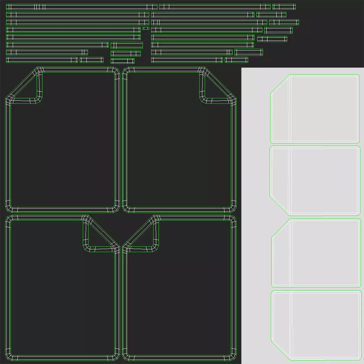 Two Paper Icon Low-poly 3D model_8