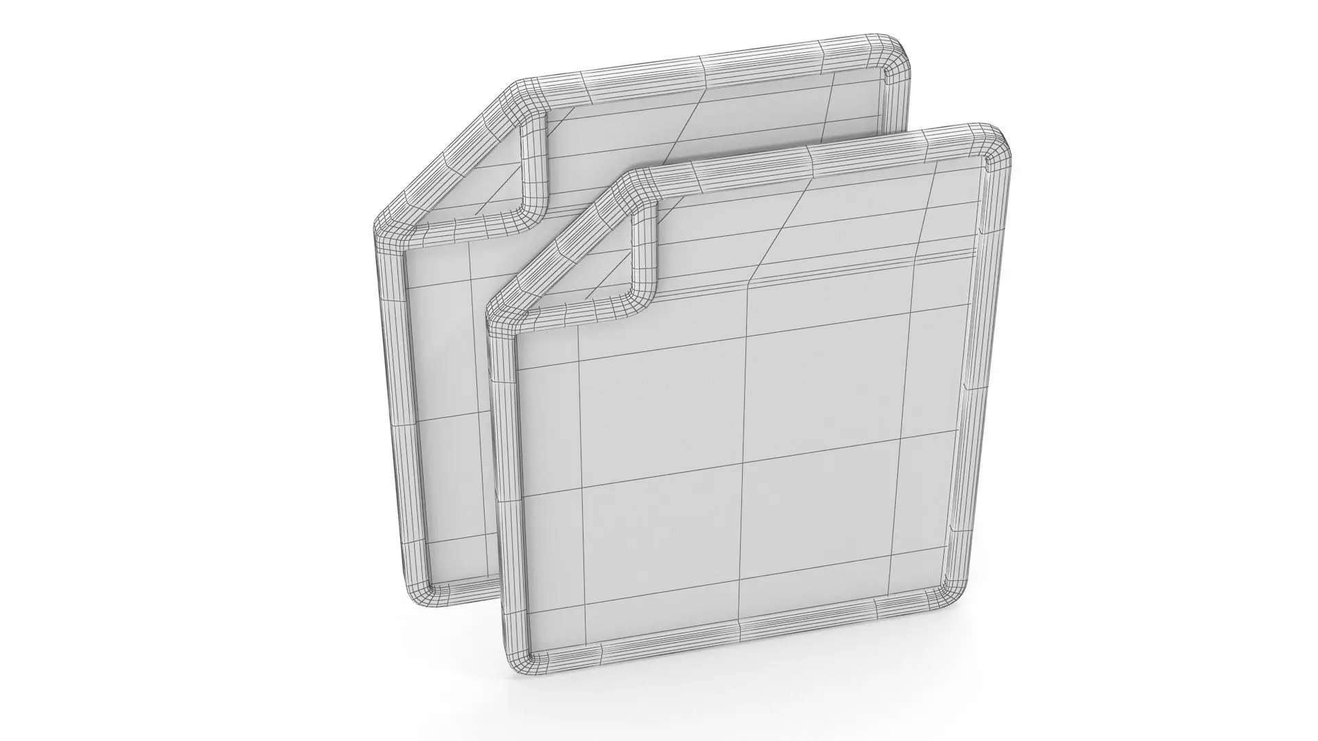 Two Paper Icon Low-poly 3D model_7