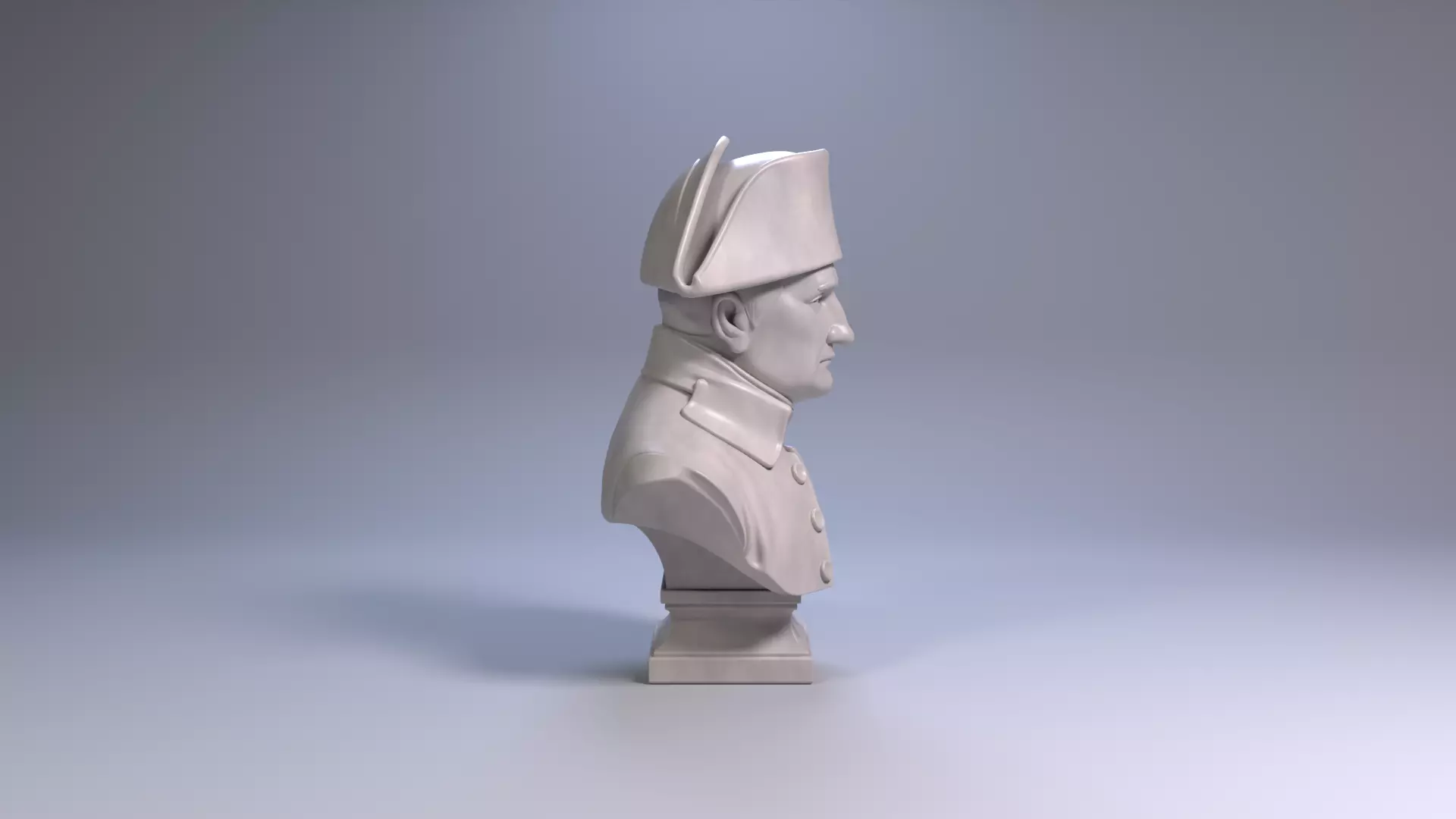 Napoleon Bonaparte Bust Sculpture 3D Printable STL File 3D print model_5