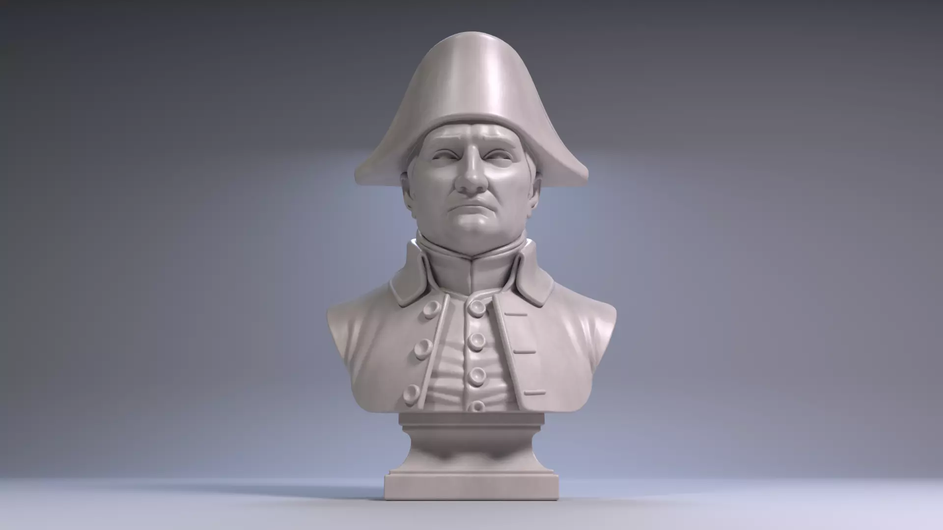 Napoleon Bonaparte Bust Sculpture 3D Printable STL File 3D print model_7
