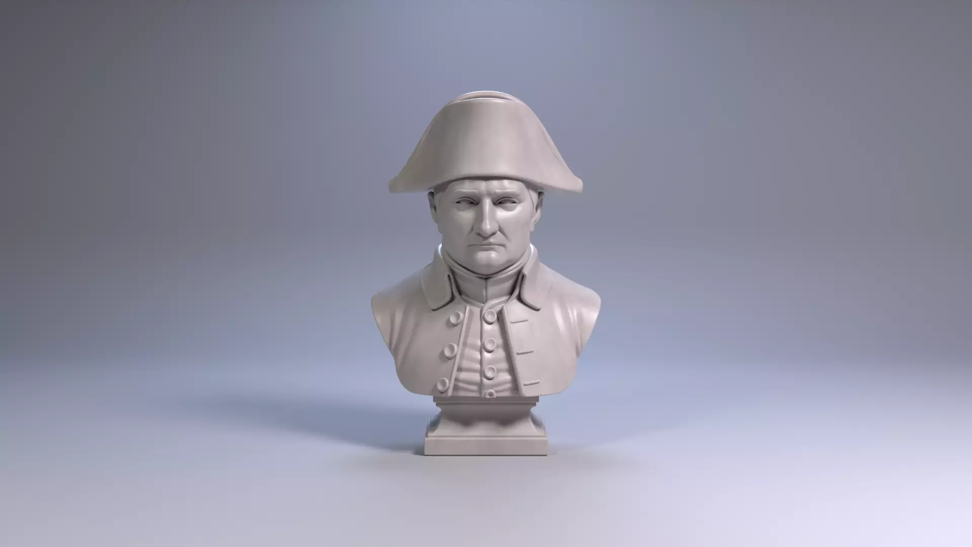 Napoleon Bonaparte Bust Sculpture 3D Printable STL File 3D print model_2