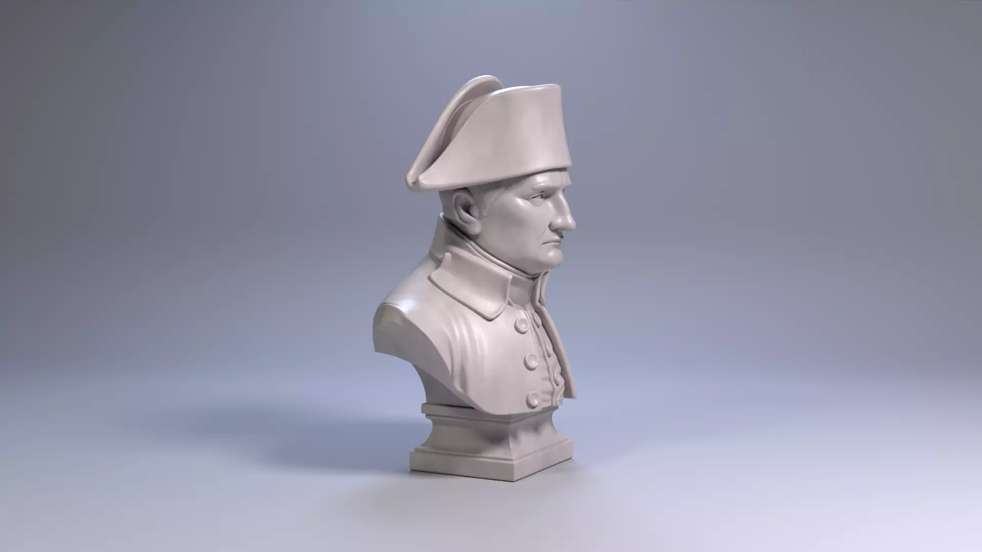 Napoleon Bonaparte Bust Sculpture 3D Printable STL File 3D print model_13