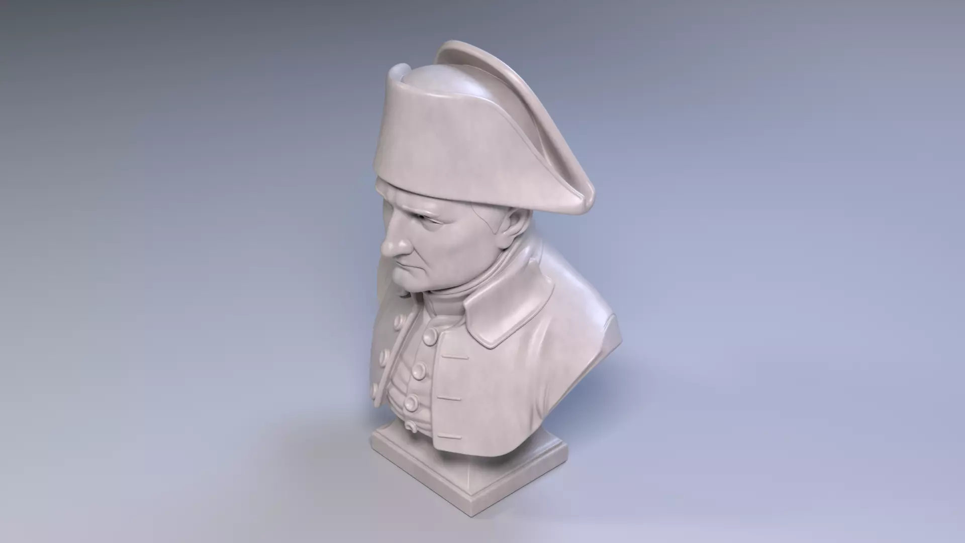 Napoleon Bonaparte Bust Sculpture 3D Printable STL File 3D print model_6