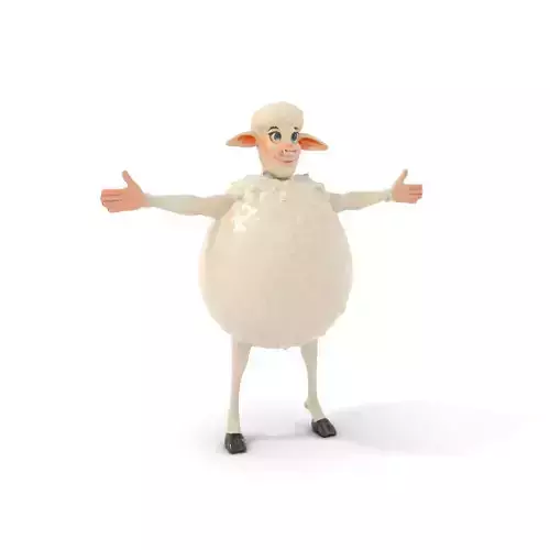 Curly Sheep model pack Low-poly 3D model