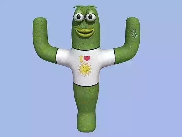 Cartoon Cactus Character 3D model