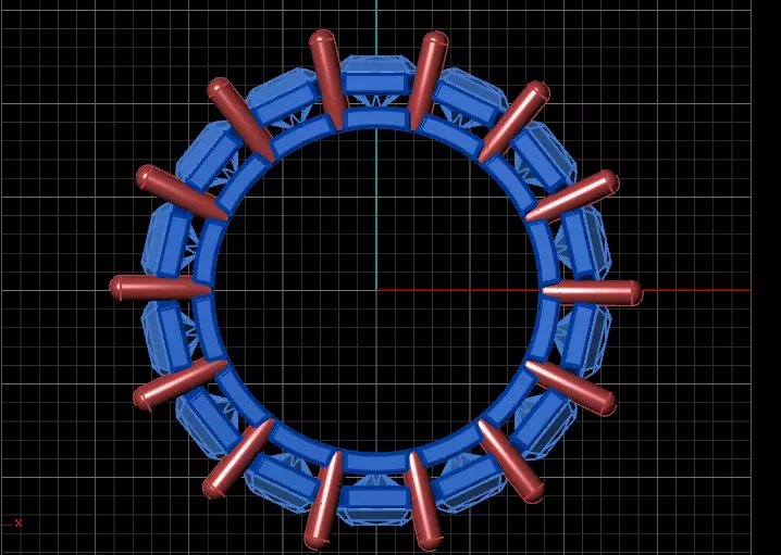 ring rectangular stone 3D print model_4