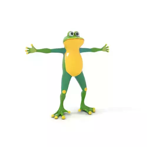Cartoon Frog Character model pack Low-poly 3D model