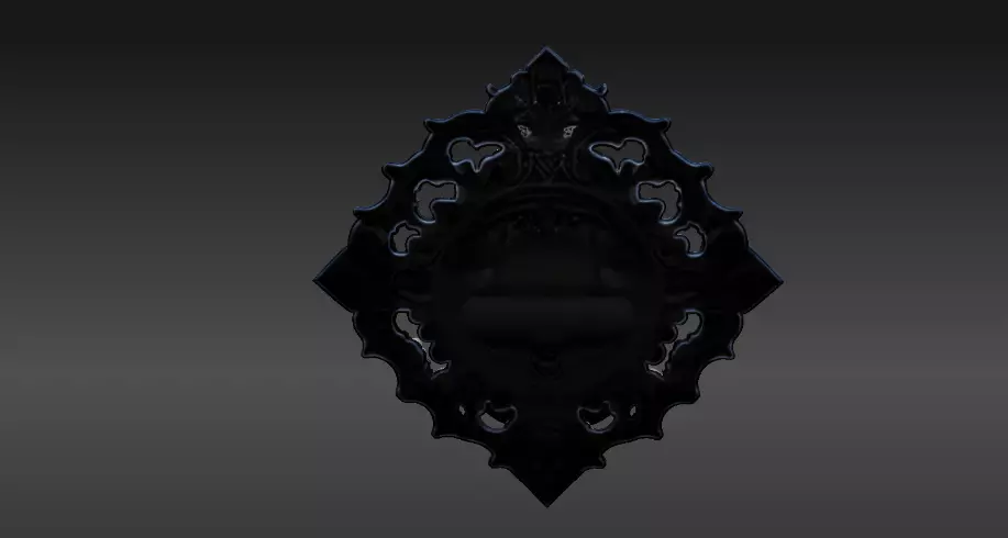 Haunted Door Knocker 3D Model AND Print Gothic Halloween  3D model_6