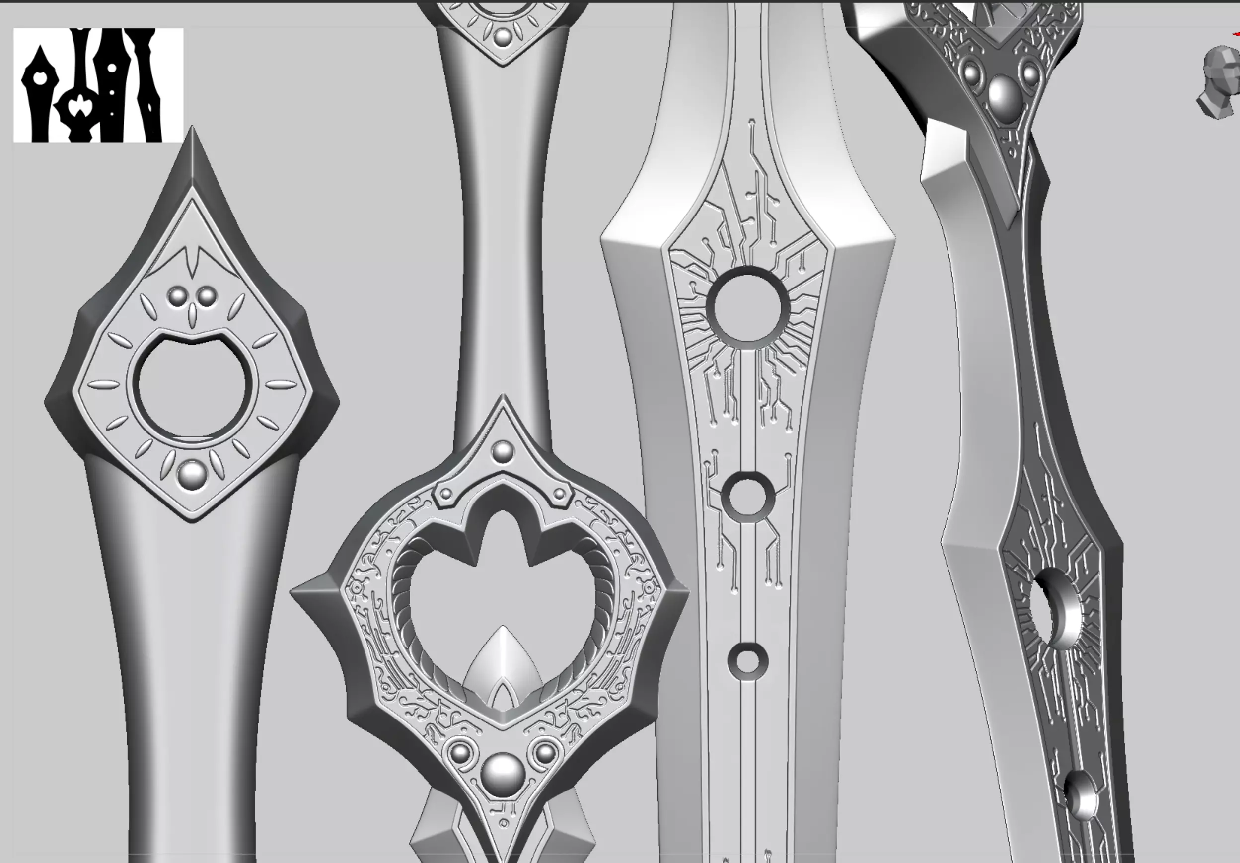 Infinity Blade 3D print model_4